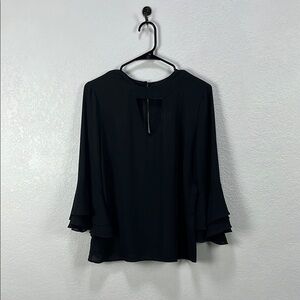 New York & Company Soho Size S Flare Sleeves Black Blouse Women Top Whimsigoth